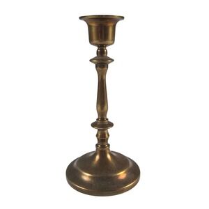 CAWA Denmark Solid Brass Candlestick Holder Danish Mid Century Modern 7"